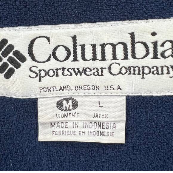Columbia Jacket Womens M Blue Full Zip Outdoors Packable Raincoat Fleece Lined - Picture 12 of 16